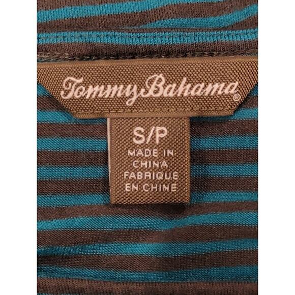 Tommy Bahama Women's Long Sleeve Knee Length Dress Size Small Striped Green - Picture 12 of 12